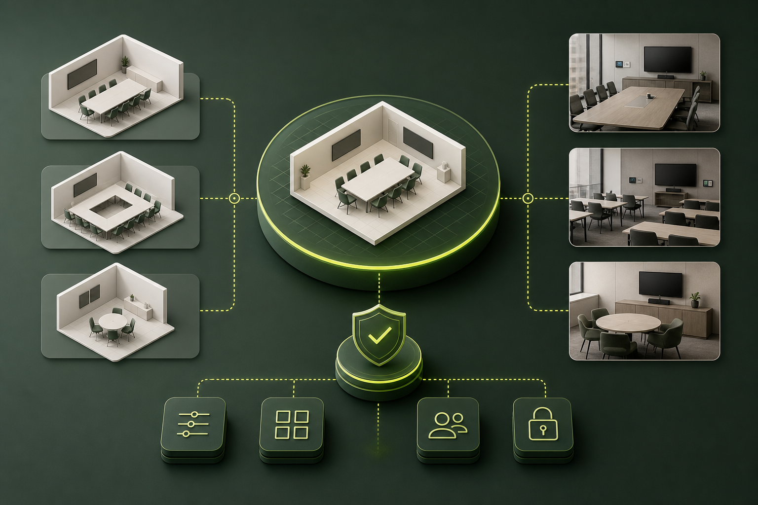 Editorial visual for Teams room builder is a sign that room management is becoming policy-first