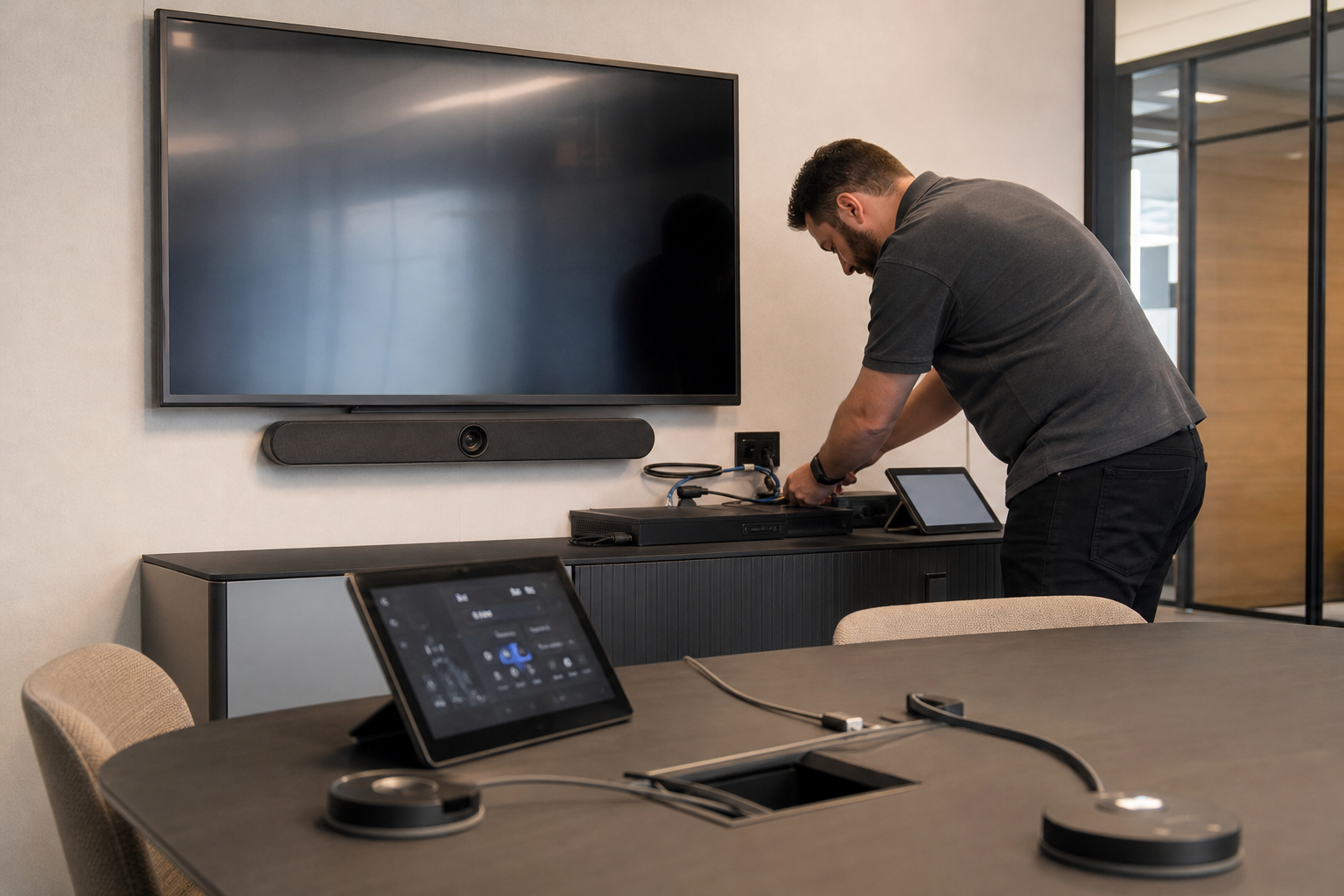 Editorial visual for Interpreter changes the room contract